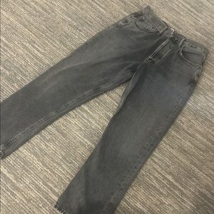 Agolde High Rise Jeans in Dark Gray